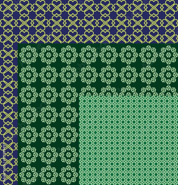 Obraz green background four-leaf clover.