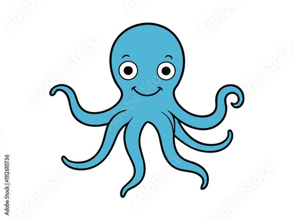 Obraz octopus cartoon illustration
