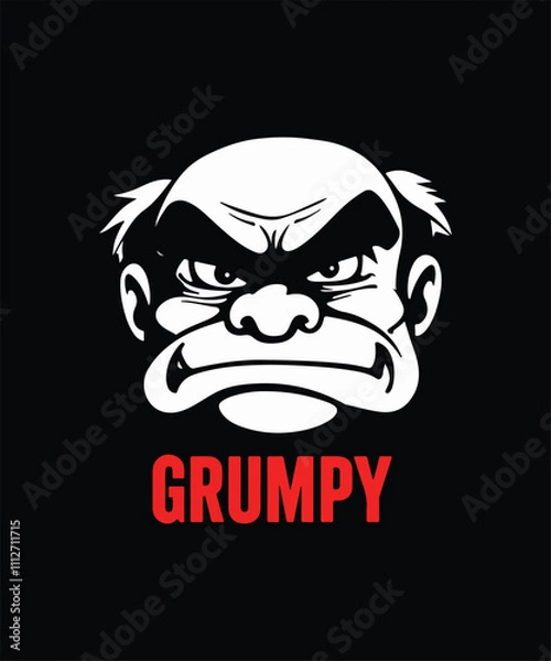 Fototapeta Grumpy Vibes Only T-Shirt Design Funny Quote Tee for Bad Mood Lovers Sarcastic Humor Shirt Unique Graphic Tee