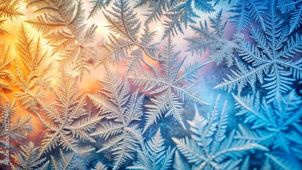 Fototapeta Frost texture background beautiful colors