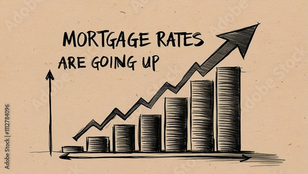 Obraz A chart showing that mortgage rates are going up