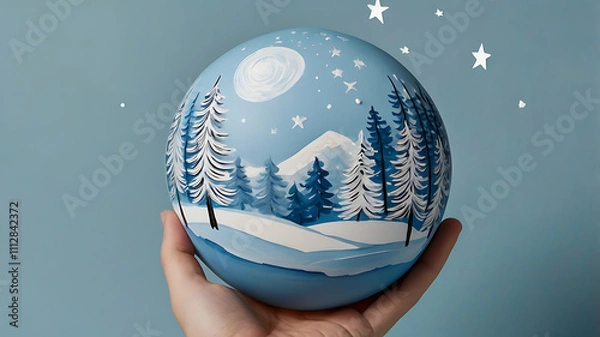 Obraz snow globe in hand