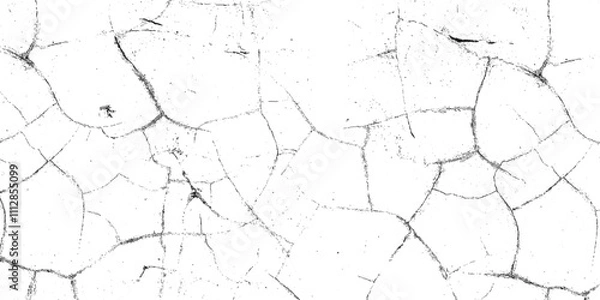 Fototapeta Cracked concrete wall covered texture .dust distress grainy grungy effect background backdrop .vintage  sketch crack wall paper texture .scratched grunge urban background texture vector illustration .
