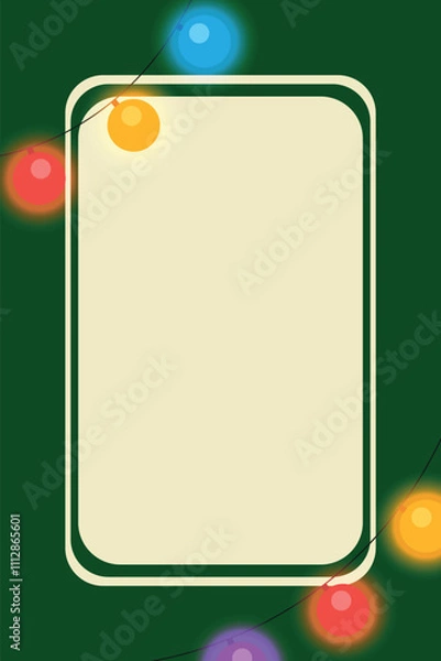 Obraz Vector background on a Christmas theme. Christmas tree with garlands