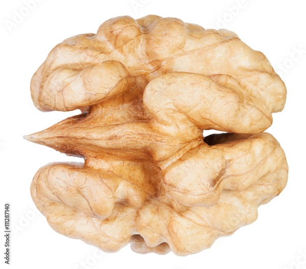 Fototapeta Walnut core isolated on white with clipping path