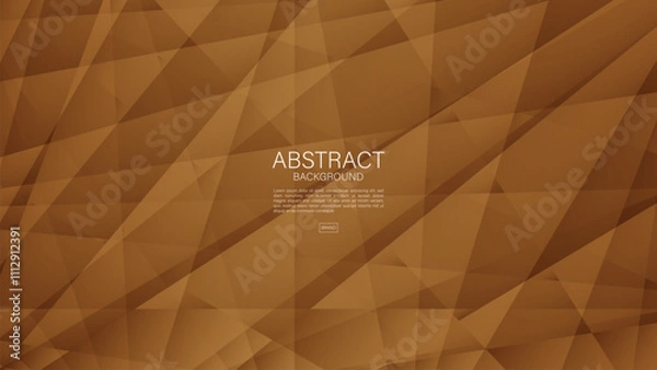 Fototapeta Brown abstract background, polygon graphic, Geometric vector, Minimal Texture, web background, Brown cover design, flyer template, banner, wall decoration, wallpaper, Brown background vector