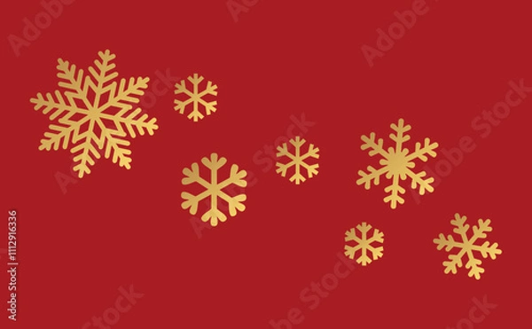 Fototapeta Set of Snowflakes Christmas design vector
