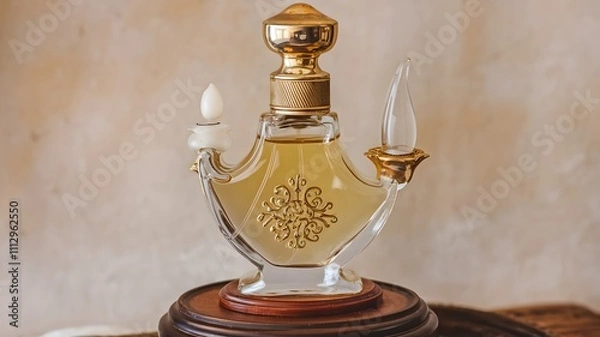 Fototapeta An exquisite bottle of perfume uniquely designed in the shape of a camel