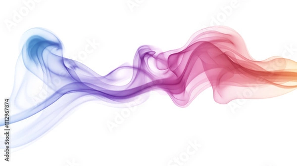 Fototapeta Vibrant magenta smoke burst transparent background