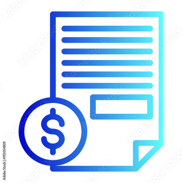 Fototapeta Financial Document Icon