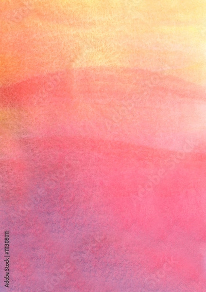 Obraz Абстрактный акварельный фон, в розовых тонах, похожий на восход или заход солнца