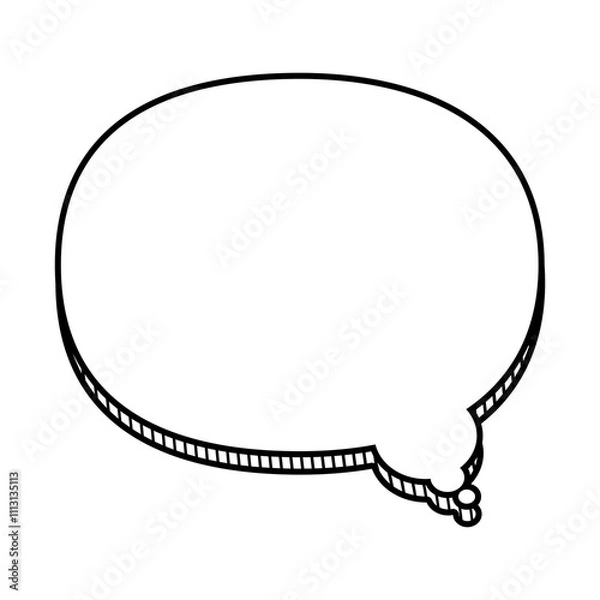 Obraz Empty comic style speech bubble chat vector image. retro bubble chat