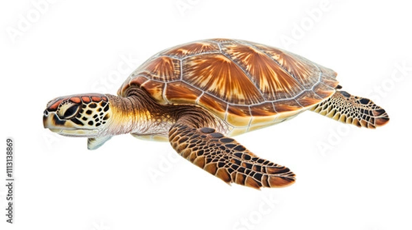 Fototapeta Sea turtle transparent background