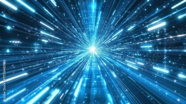 Fototapeta Digital Tunnel: A Journey Through Cyberspace