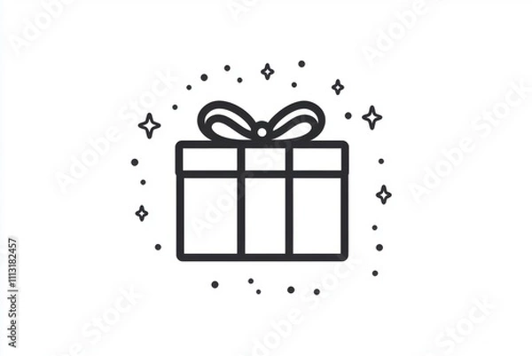 Obraz gift box illustration