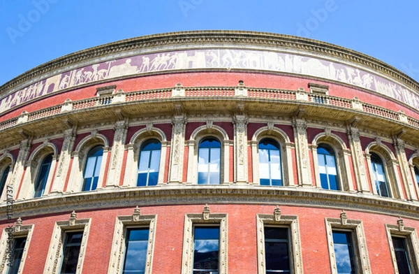 Fototapeta London, detail of the facade of the Royal Albert Hall