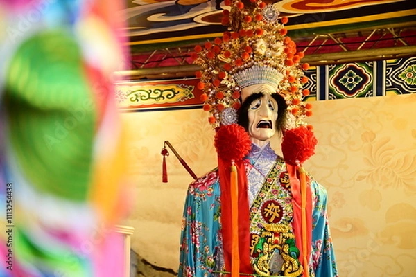Fototapeta White Impermanence, also known as Bai Wu Chang, is a deity in Taoist belief, symbolizing the transition between life and death. This figure is often found in temples, representing the balance of fate.