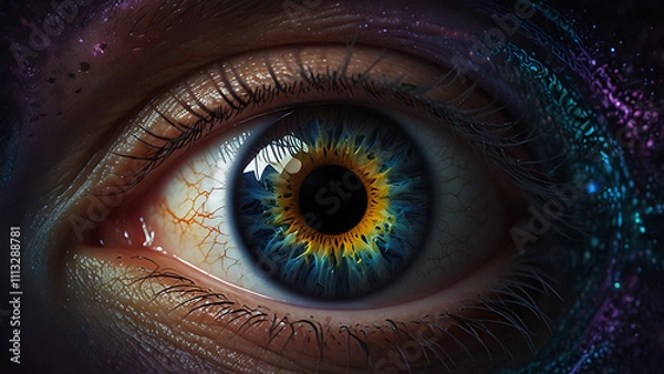 Fototapeta AI-generated Enchanting Close-Up of a Mystical Eye
