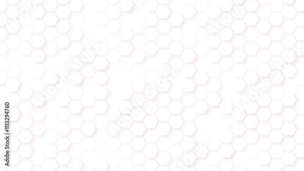 Fototapeta Seamless pattern of the hexagonal netting. Black honeycomb on a white background. Isometric geometry. 3D illustration