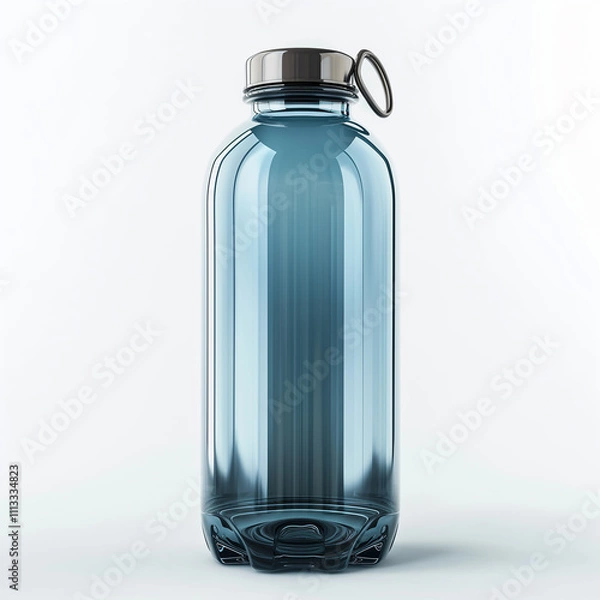 Obraz Reusable drink set. Vector mock-up. Tumbler thermo cup, insulated water bottles. Realistic mockup