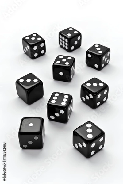 Obraz dice on white