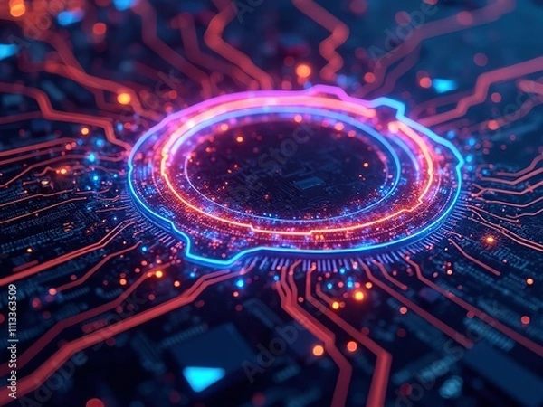 Obraz electronic circuit board generative ai