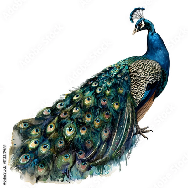Fototapeta peacock with feathers