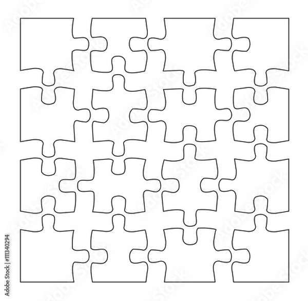 Obraz Puzzle Teile Weiß 4x4