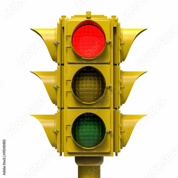 Obraz 3D Isolated Traffic Light Illustration