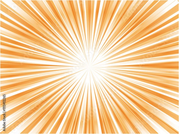 Fototapeta 激しく放射する発色の良い集中線背景素材_ライトオレンジ