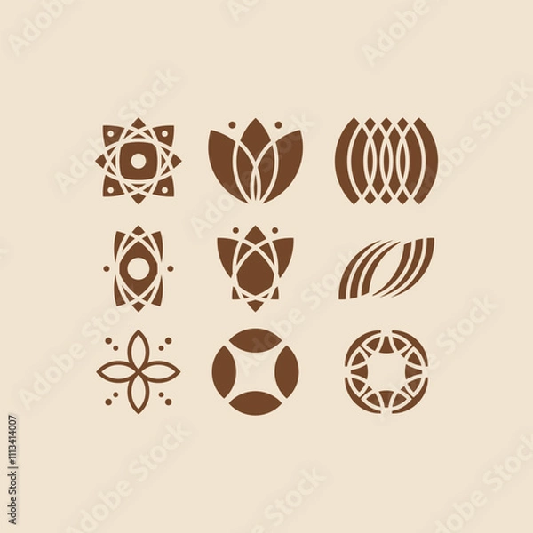 Fototapeta vector abstract geometric shapes