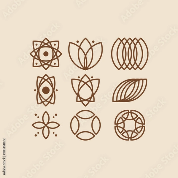 Fototapeta vector abstract geometric shapes