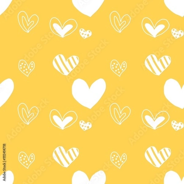 Fototapeta seamless pattern with hearts