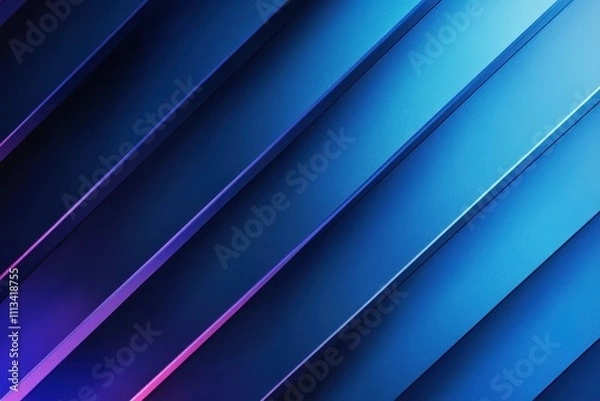 Fototapeta Abstract blue diagonal lines, vibrant gradient. Ideal for tech, modern, or corporate designs; adds a sleek, dynamic feel.