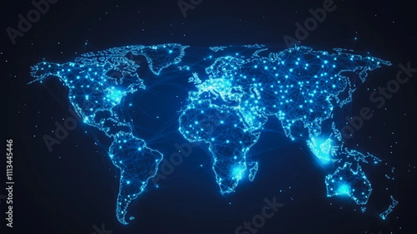 Fototapeta background network points Earth's surface wave background Abstract digital wave background information technology background The background is the background. gradient wave digital wave ban