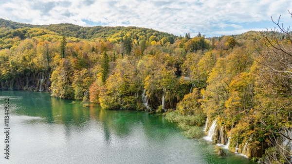 Obraz Plitvice's Autumn Landscape