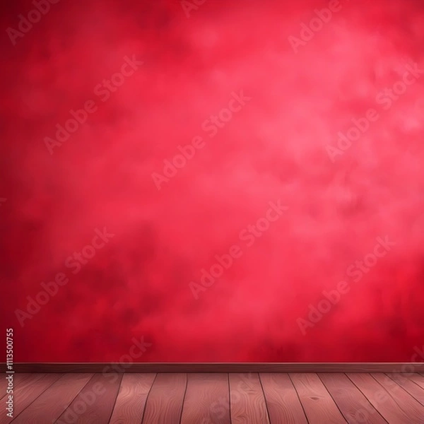 Obraz red room with floor