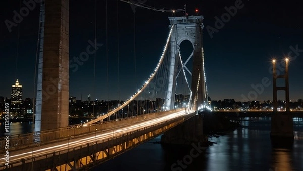 Fototapeta bridge at night