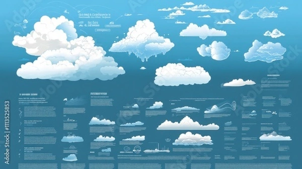 Fototapeta A Comprehensive Guide to Cloud Types: A Visual Exploration of Meteorological Phenomena