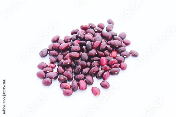 Obraz Red bean isolated on white background