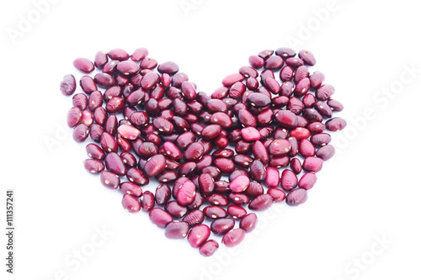 Obraz Red bean isolated on white background
