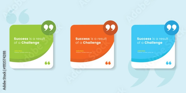 Fototapeta Set Bubble testimonial banner, quote, infographic. Social media post template designs for quotes. Empty speech bubbles, quote bubbles and text box