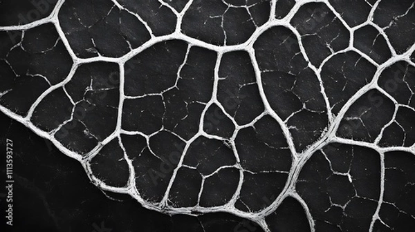 Obraz Abstract Black And White Leaf Vein Pattern