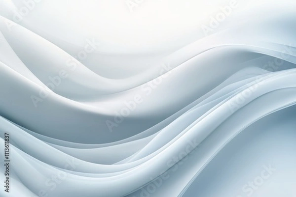 Obraz Soft white waves create a calming abstract background for design projects