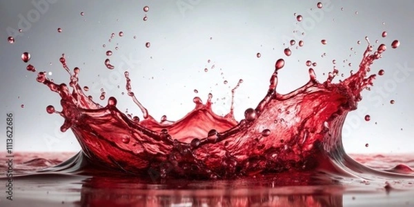 Fototapeta Close up abstract background of red wine splash, red, wine, splash, abstract, background, liquid, close up, droplet, splatter