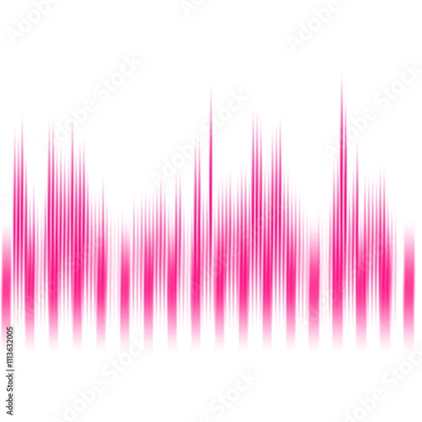 Fototapeta Abstract sound wave stripe lines colourful gradient blue purple equalizer isolated on transparent background in concept music, sound, technology