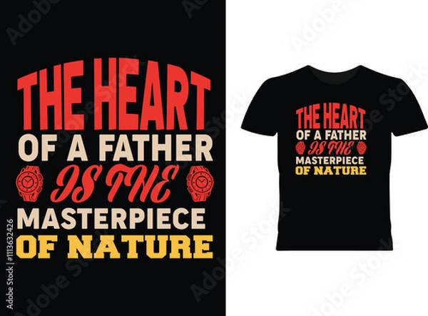 Obraz Father's day quotes t-shirt design with father and son vector
