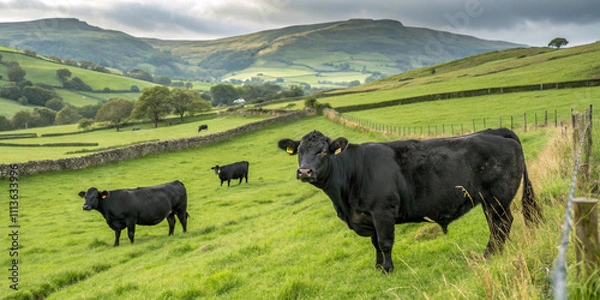 Obraz Welsh Black Cattle