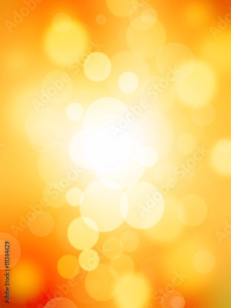 Fototapeta Orange bokeh abstract light background