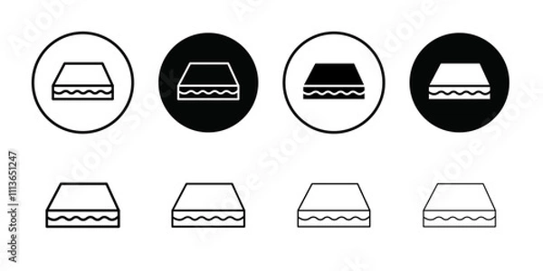 Fototapeta Latex mattress material icon Outline vector for web ui